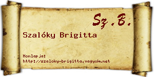 Szalóky Brigitta névjegykártya