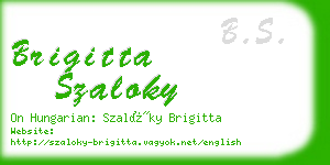 brigitta szaloky business card